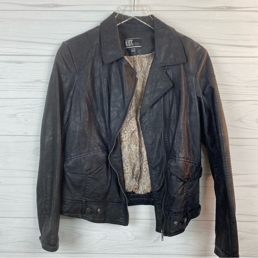 Kut from the Kloth Moto Faux Leather Jacket - Picture 4 of 6